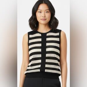 Striped Sleeveless Knit Top